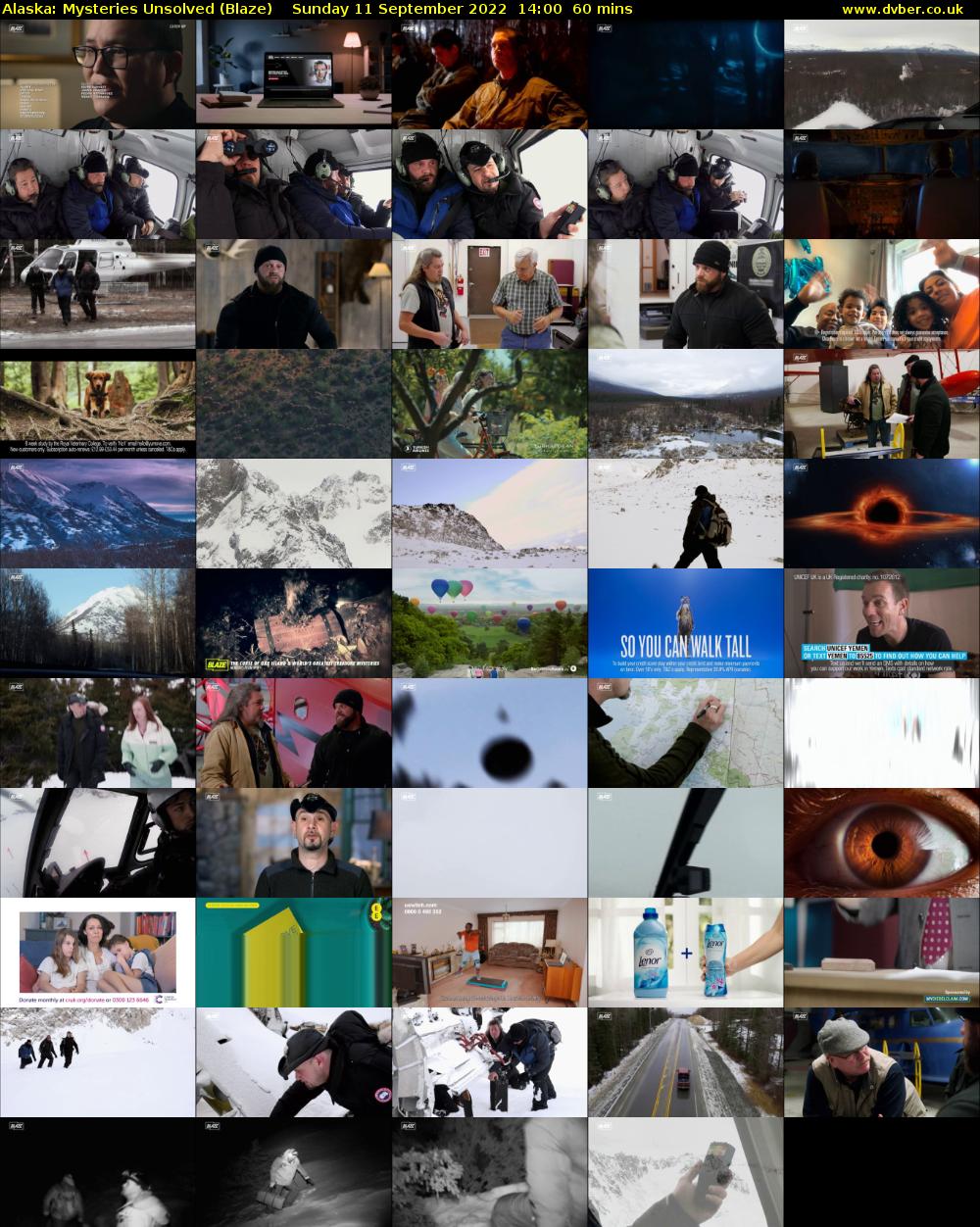 Alaska: Mysteries Unsolved (Blaze) Sunday 11 September 2022 14:00 - 15:00
