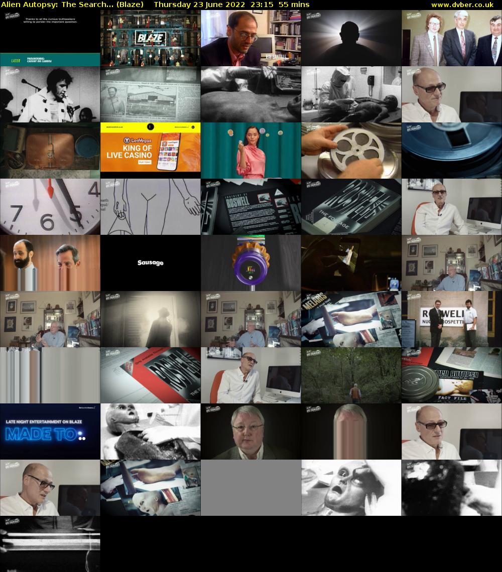 Alien Autopsy: The Search... (Blaze) Thursday 23 June 2022 23:15 - 00:10