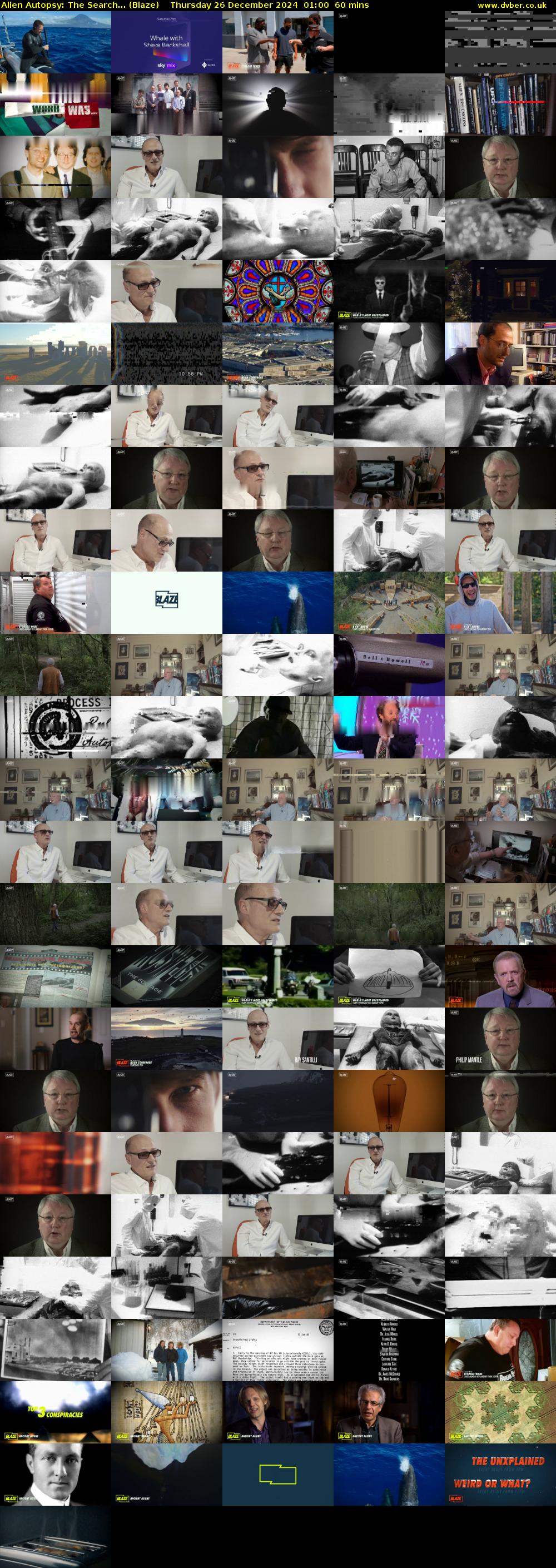 Alien Autopsy: The Search... (Blaze) Thursday 26 December 2024 01:00 - 02:00