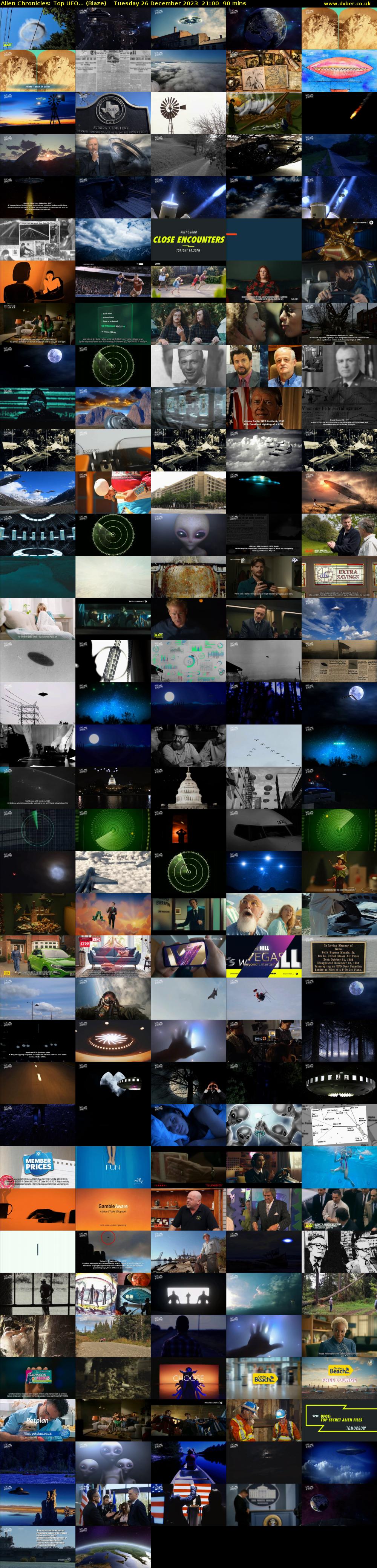 Alien Chronicles: Top UFO... (Blaze) Tuesday 26 December 2023 21:00 - 22:30