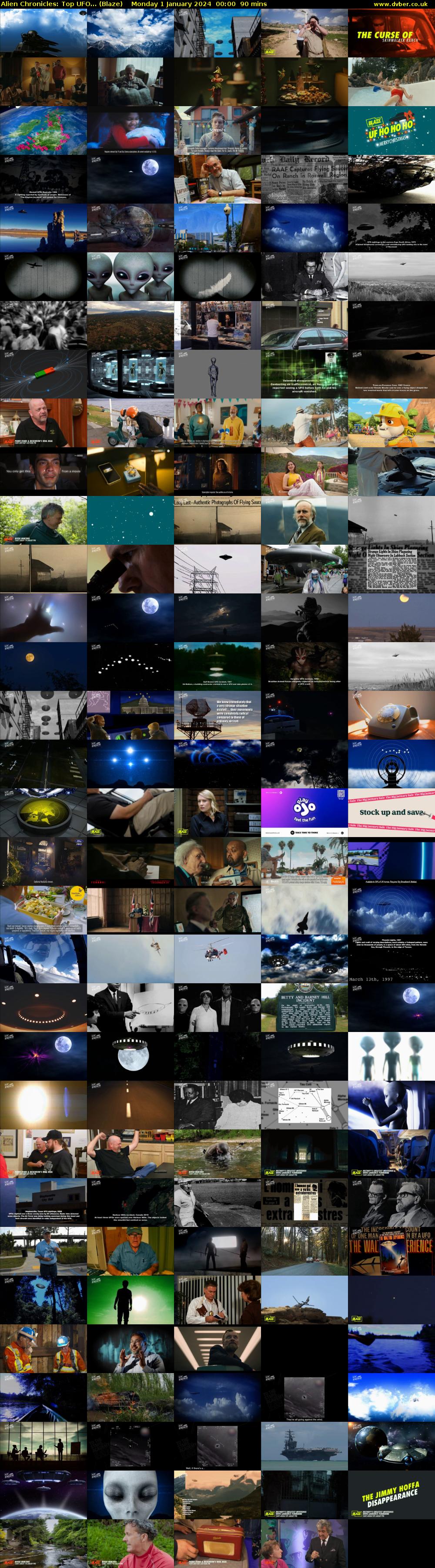 Alien Chronicles: Top UFO... (Blaze) Monday 1 January 2024 00:00 - 01:30