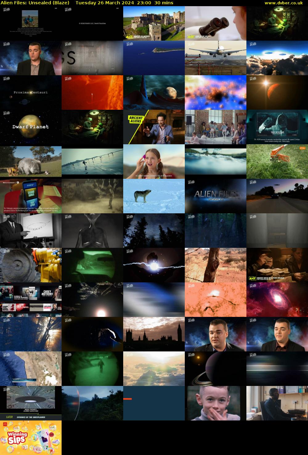 Alien Files: Unsealed (Blaze) Tuesday 26 March 2024 23:00 - 23:30