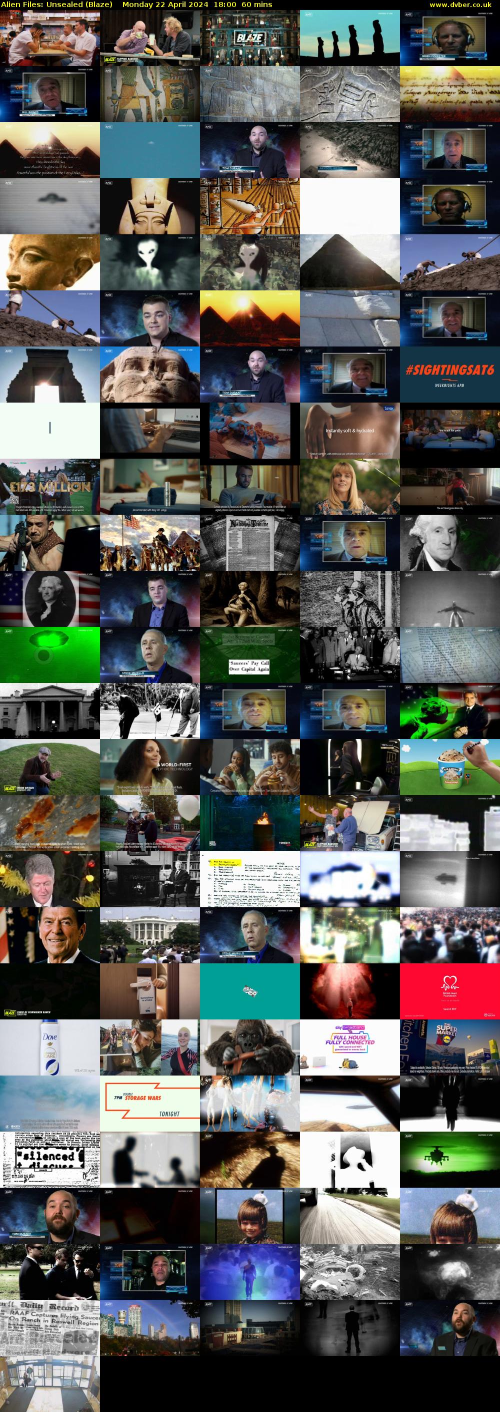 Alien Files: Unsealed (Blaze) Monday 22 April 2024 18:00 - 19:00