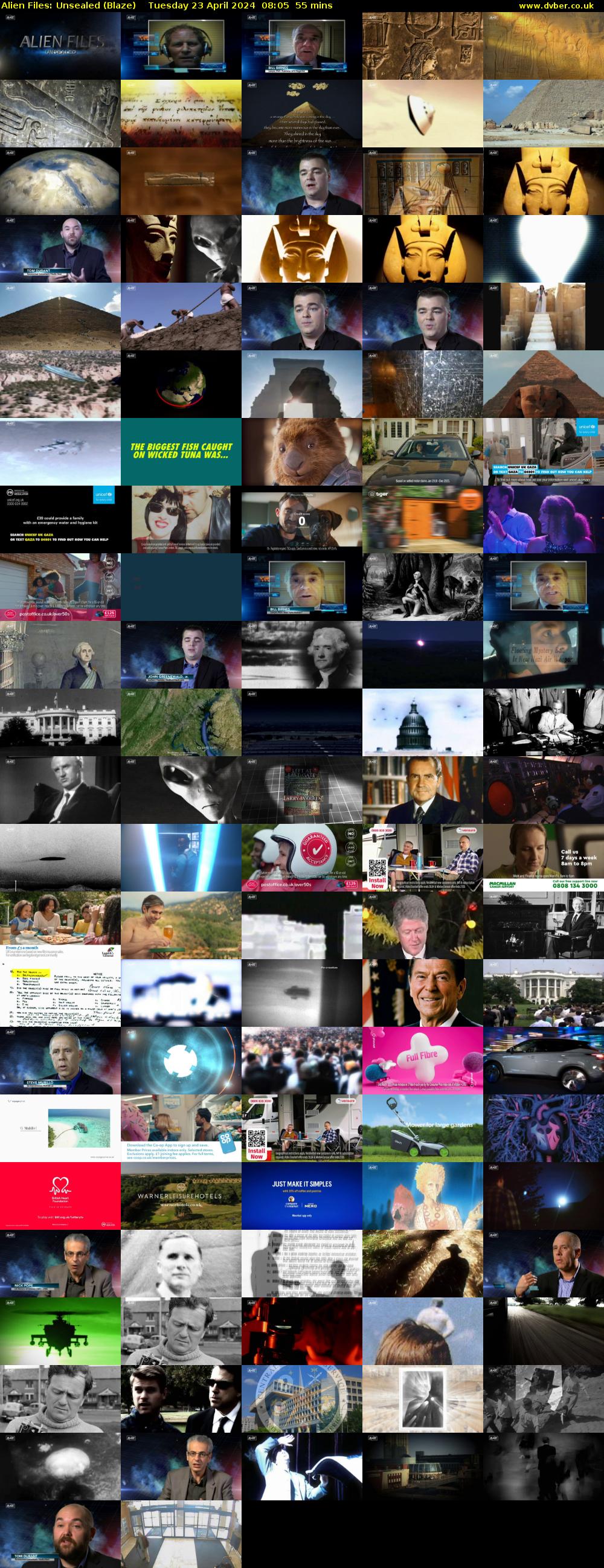 Alien Files: Unsealed (Blaze) Tuesday 23 April 2024 08:05 - 09:00