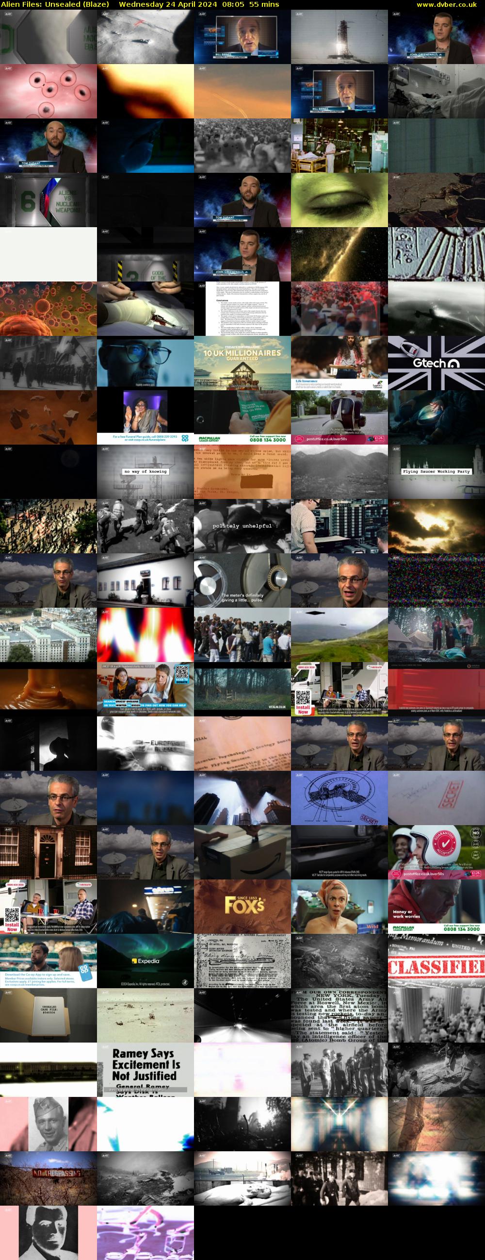 Alien Files: Unsealed (Blaze) Wednesday 24 April 2024 08:05 - 09:00