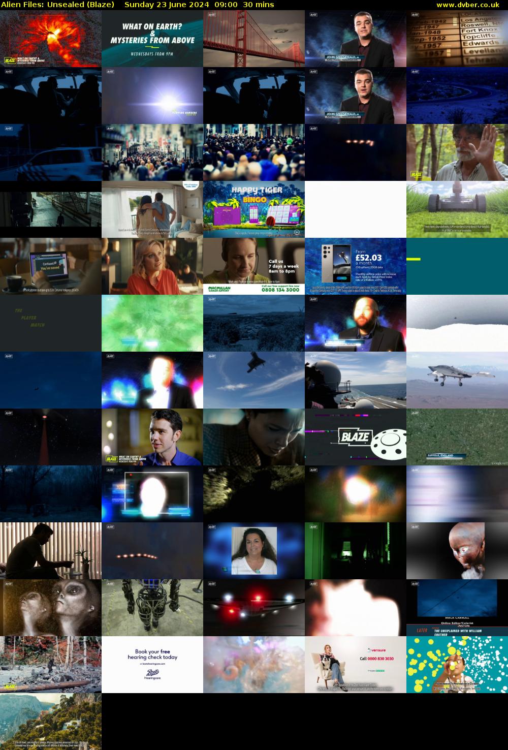 Alien Files: Unsealed (Blaze) Sunday 23 June 2024 09:00 - 09:30