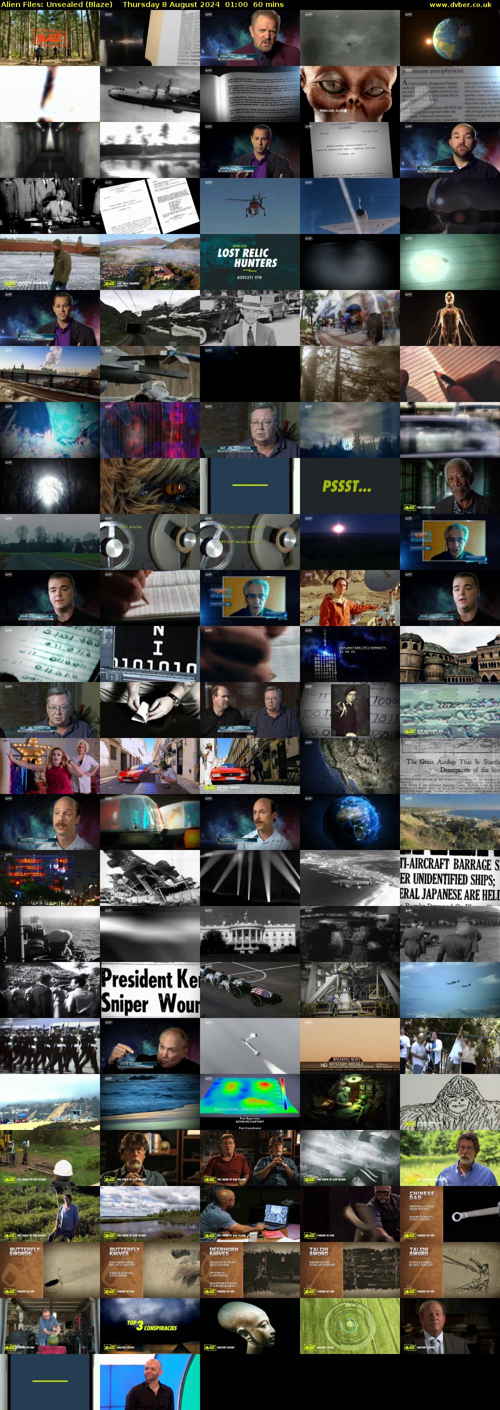 Alien Files: Unsealed (Blaze) Thursday 8 August 2024 01:00 - 02:00