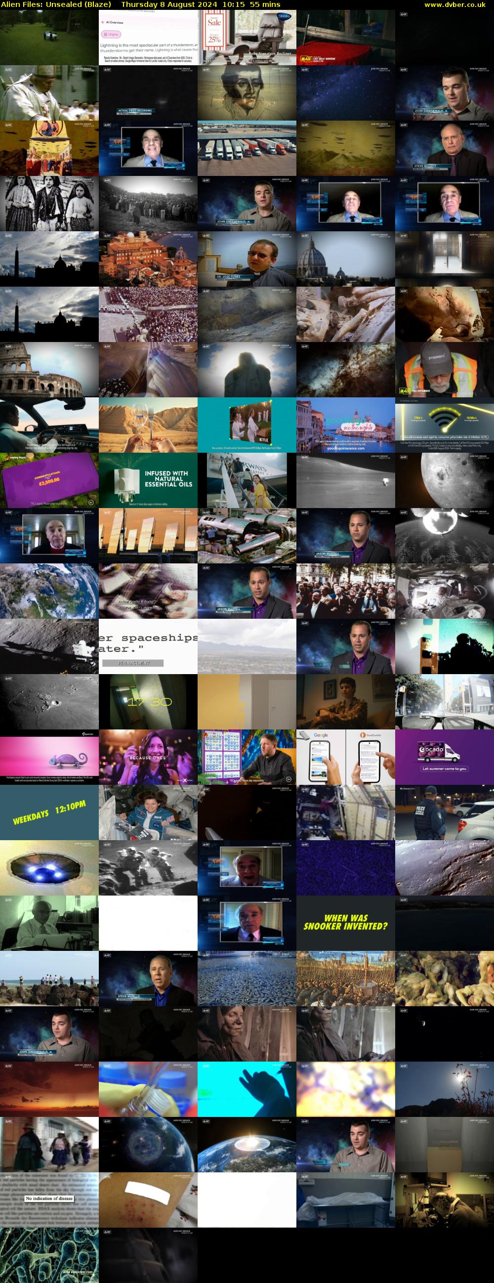 Alien Files: Unsealed (Blaze) Thursday 8 August 2024 10:15 - 11:10