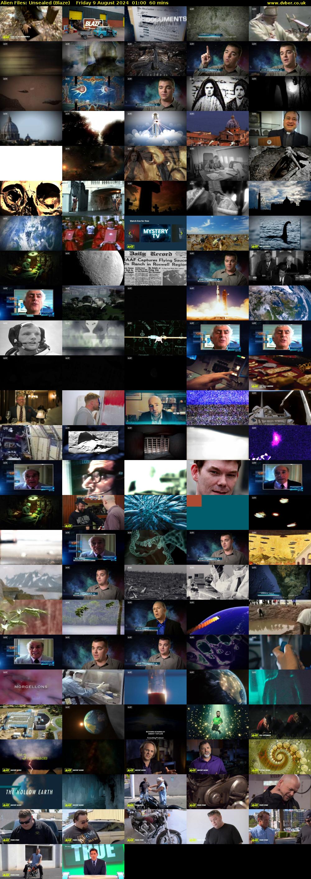 Alien Files: Unsealed (Blaze) Friday 9 August 2024 01:00 - 02:00