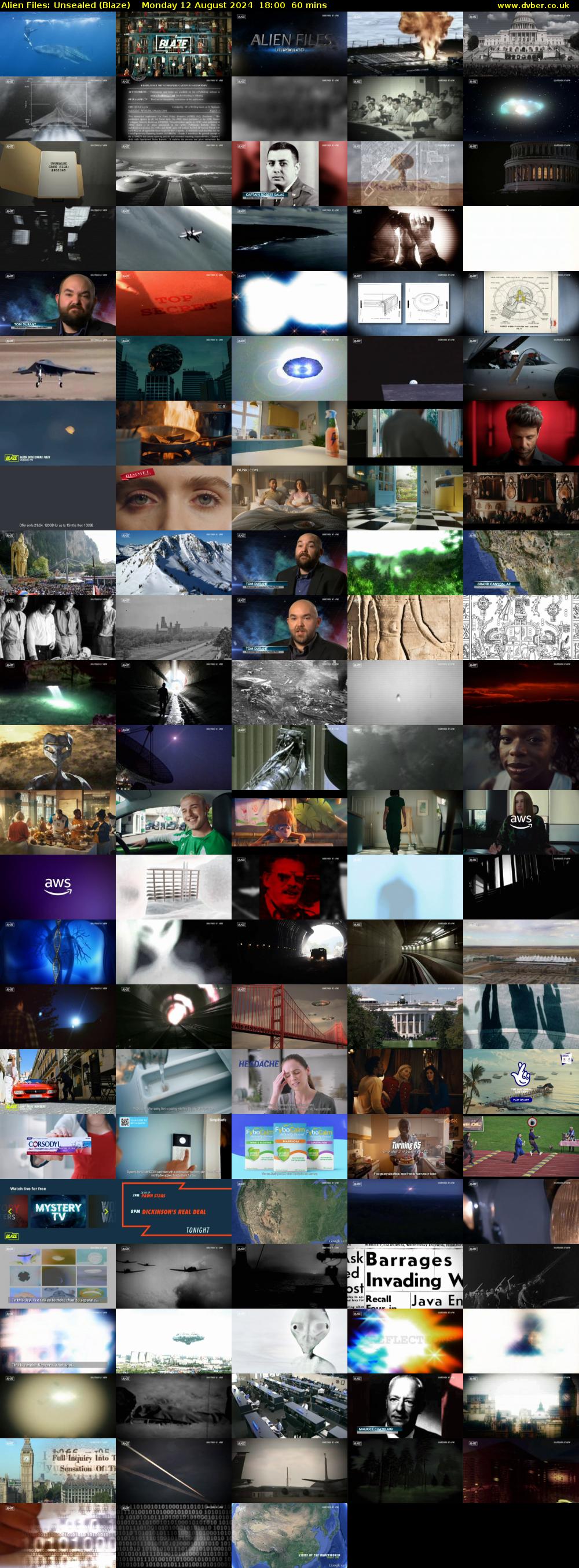 Alien Files: Unsealed (Blaze) Monday 12 August 2024 18:00 - 19:00