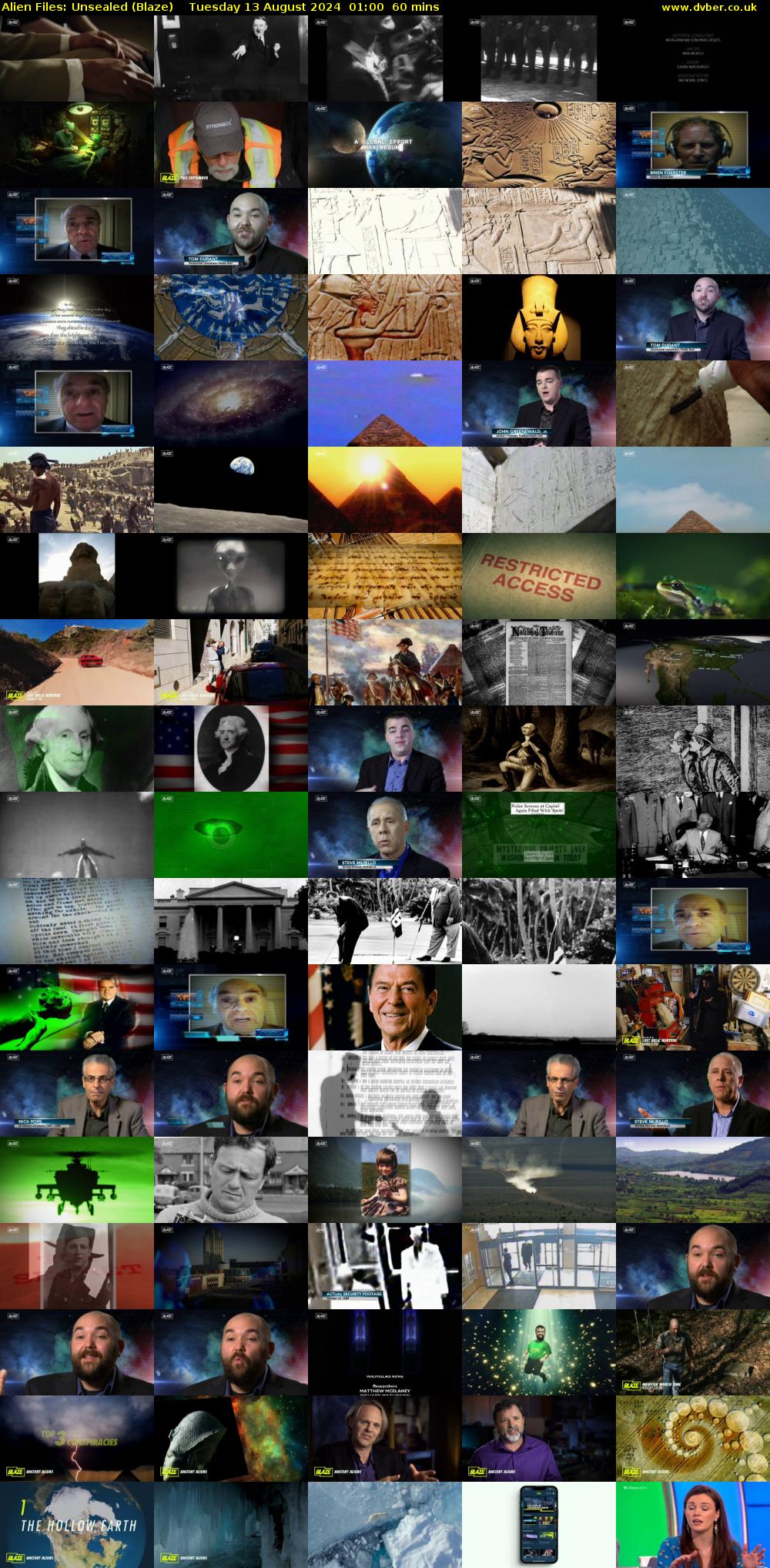 Alien Files: Unsealed (Blaze) Tuesday 13 August 2024 01:00 - 02:00
