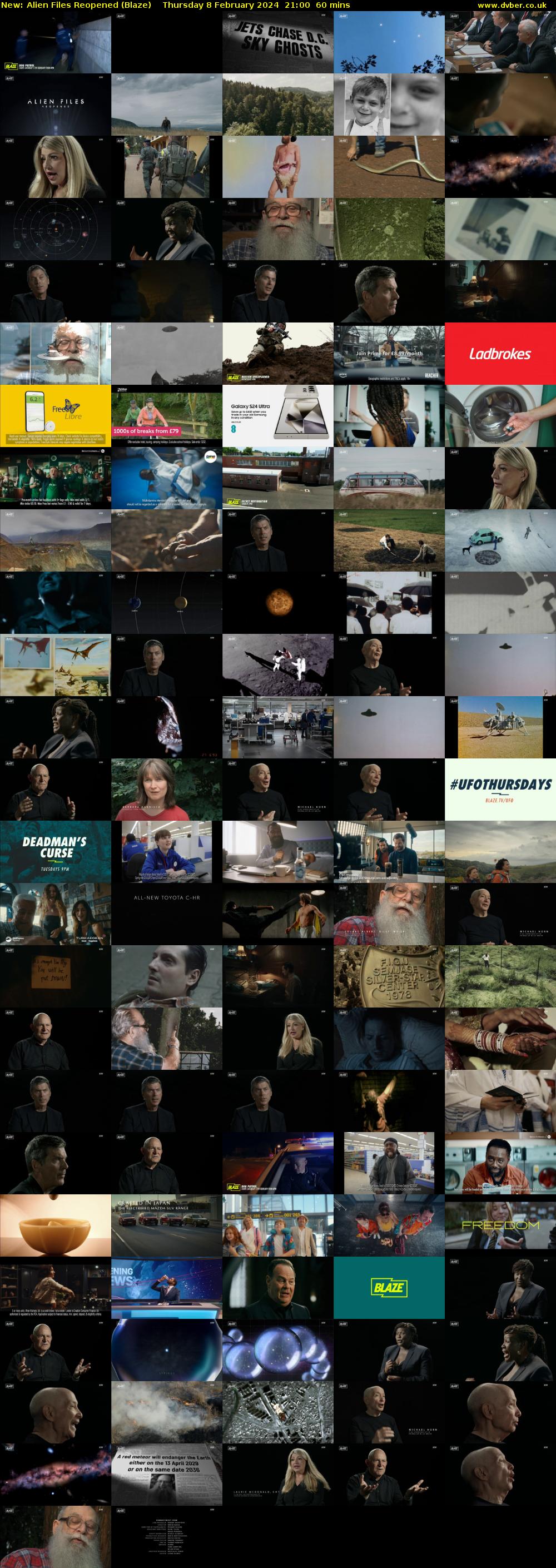 Alien Files Reopened (Blaze) Thursday 8 February 2024 21:00 - 22:00