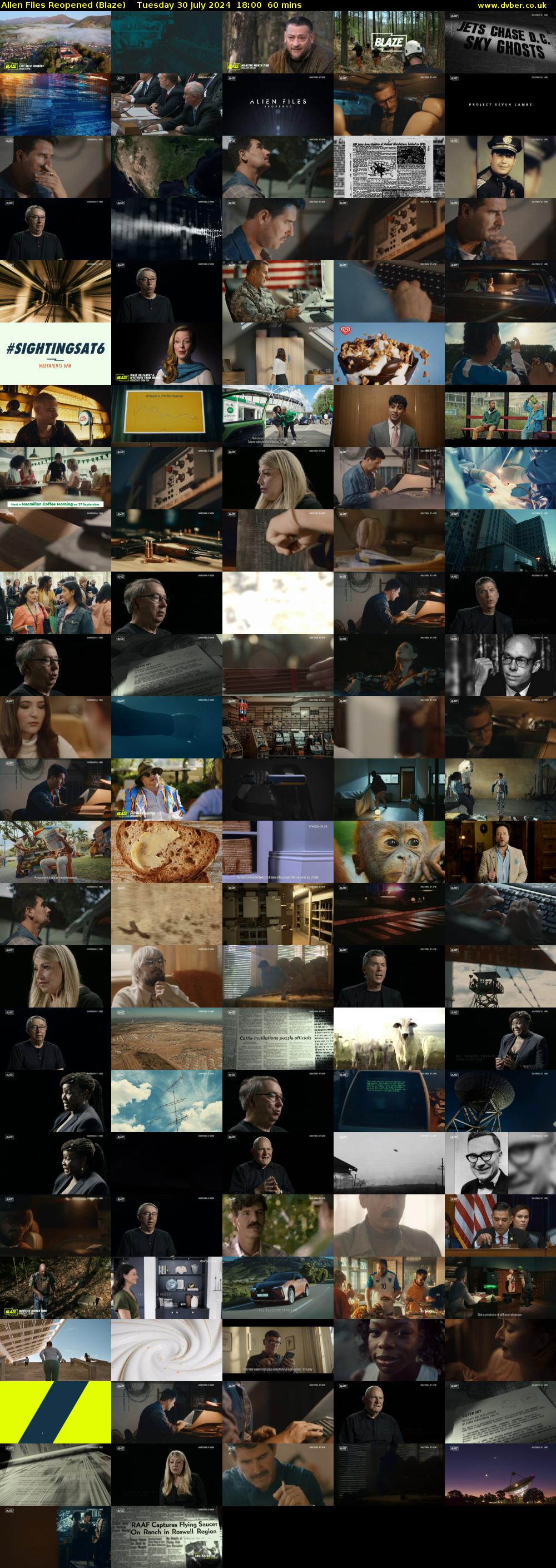 Alien Files Reopened (Blaze) Tuesday 30 July 2024 18:00 - 19:00