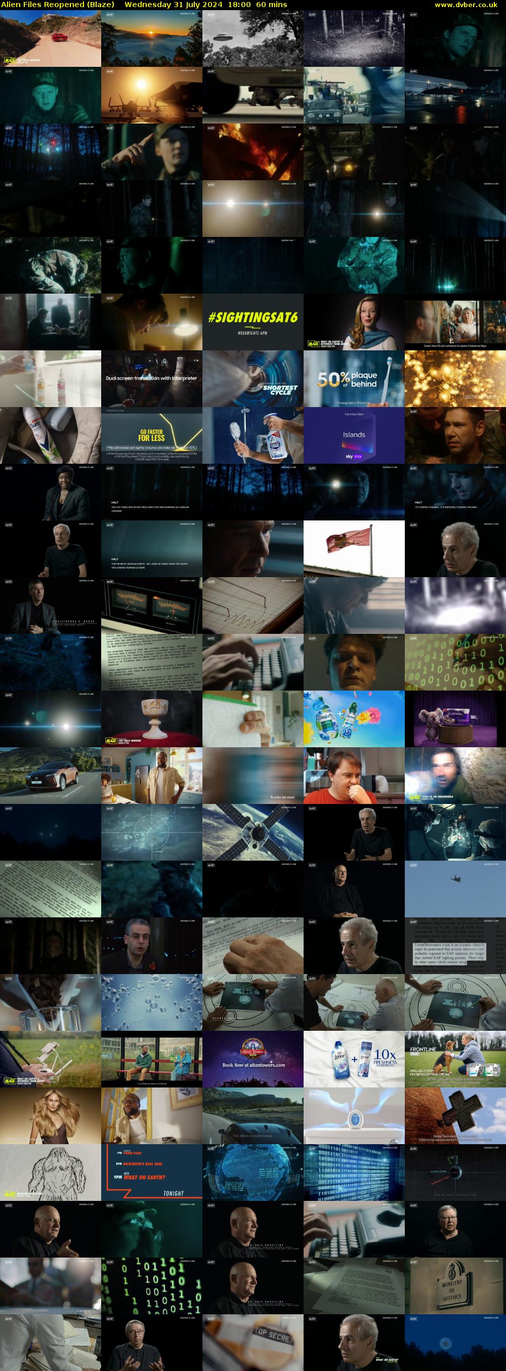 Alien Files Reopened (Blaze) Wednesday 31 July 2024 18:00 - 19:00