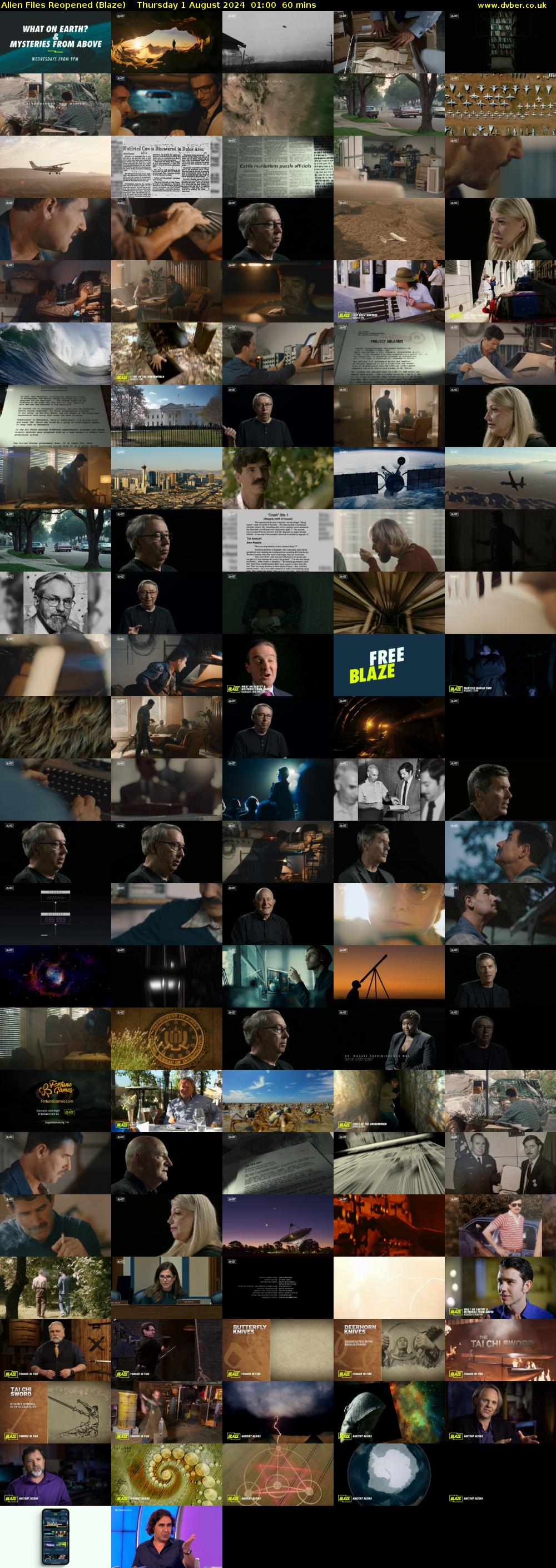 Alien Files Reopened (Blaze) Thursday 1 August 2024 01:00 - 02:00