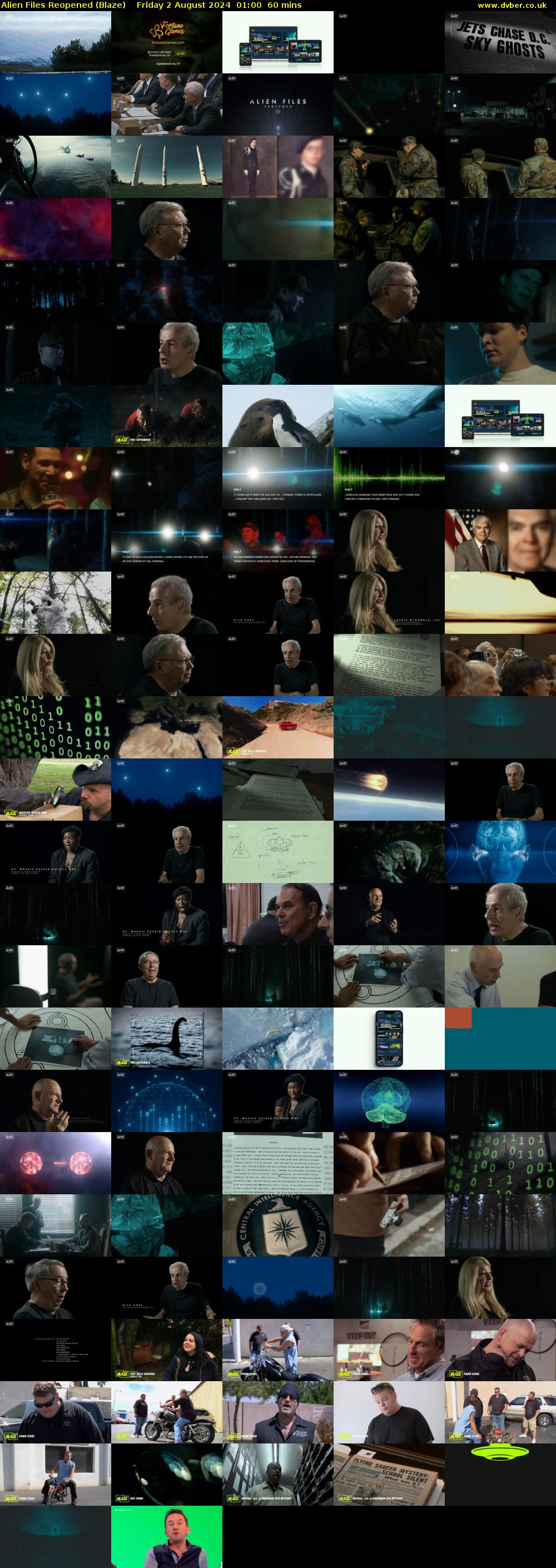 Alien Files Reopened (Blaze) Friday 2 August 2024 01:00 - 02:00