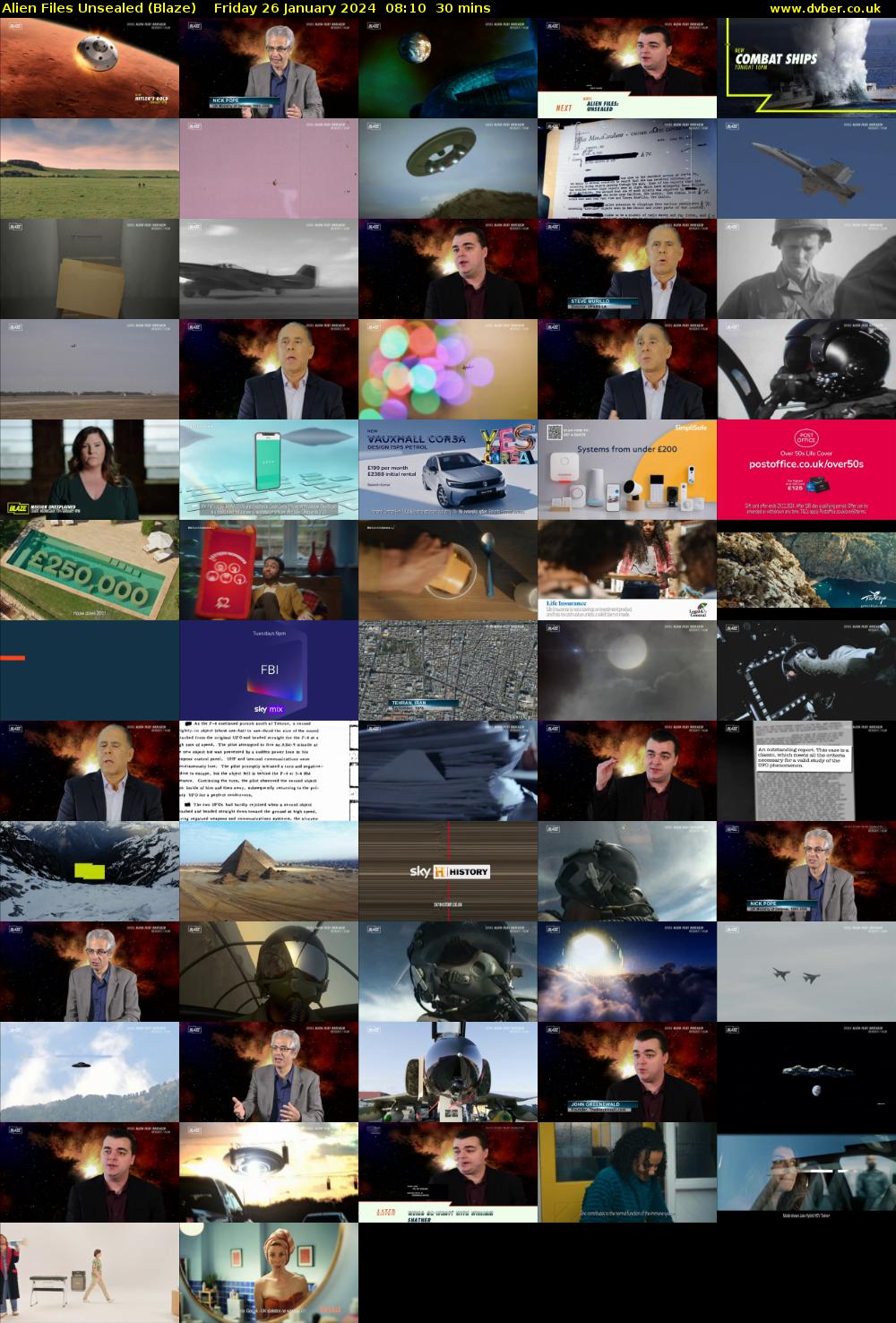 Alien Files Unsealed (Blaze) Friday 26 January 2024 08:10 - 08:40
