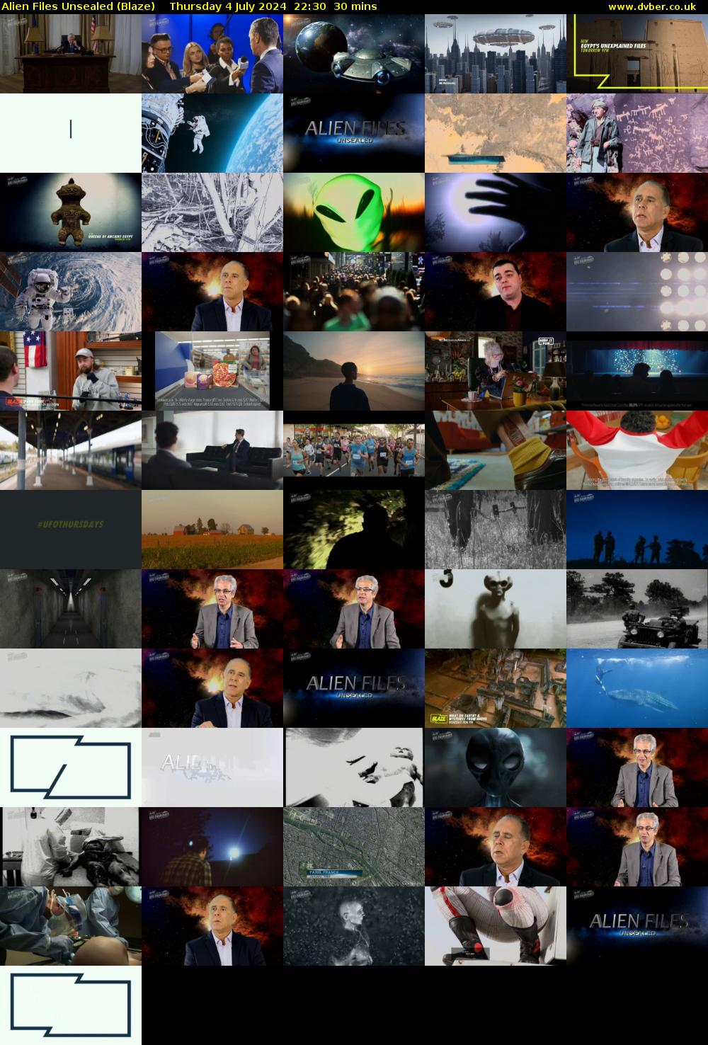 Alien Files Unsealed (Blaze) Thursday 4 July 2024 22:30 - 23:00