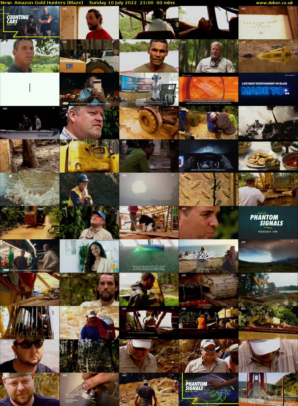 Amazon Gold Hunters (Blaze) Sunday 10 July 2022 21:00 - 22:00