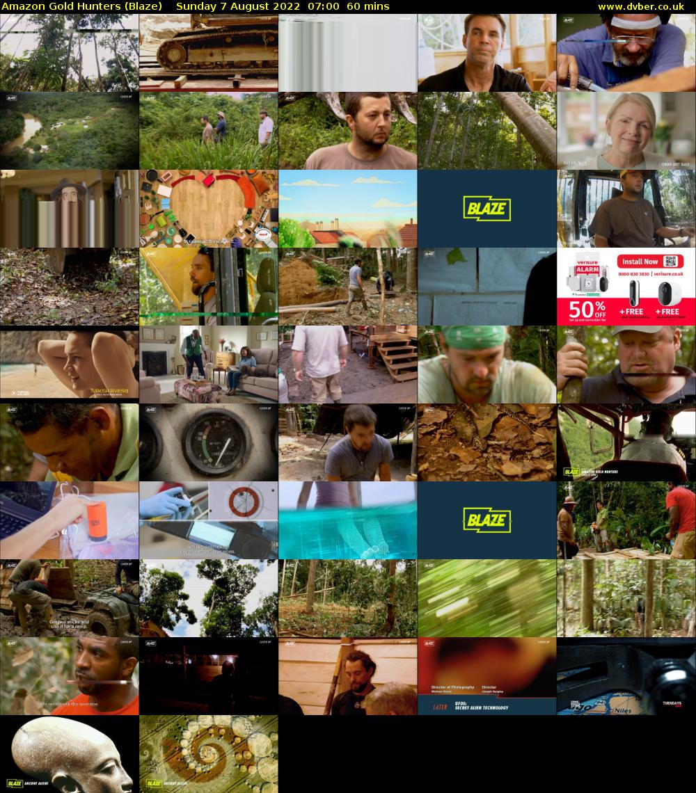 Amazon Gold Hunters (Blaze) Sunday 7 August 2022 07:00 - 08:00