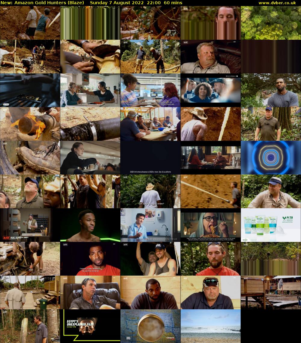 Amazon Gold Hunters (Blaze) Sunday 7 August 2022 22:00 - 23:00