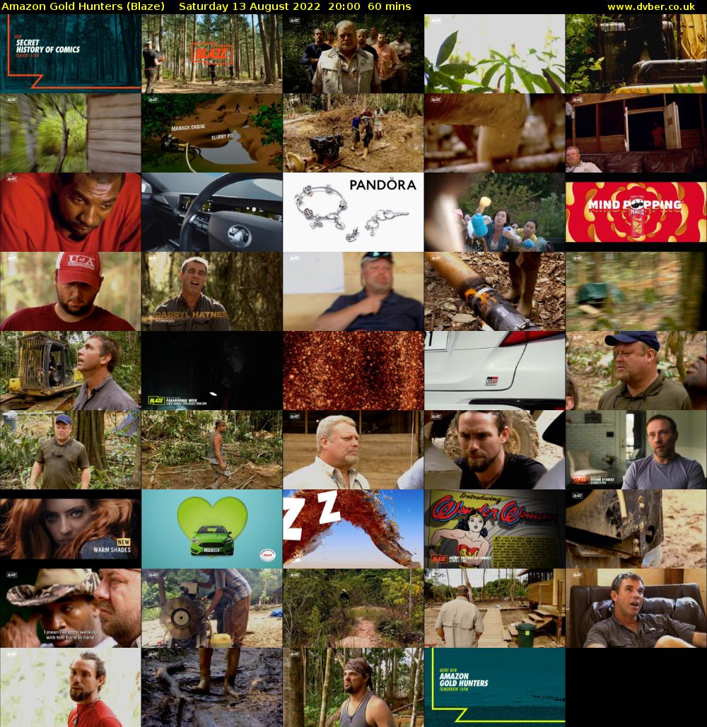 Amazon Gold Hunters (Blaze) Saturday 13 August 2022 20:00 - 21:00