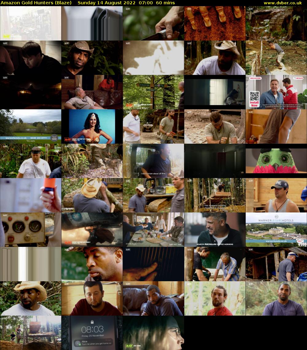 Amazon Gold Hunters (Blaze) Sunday 14 August 2022 07:00 - 08:00