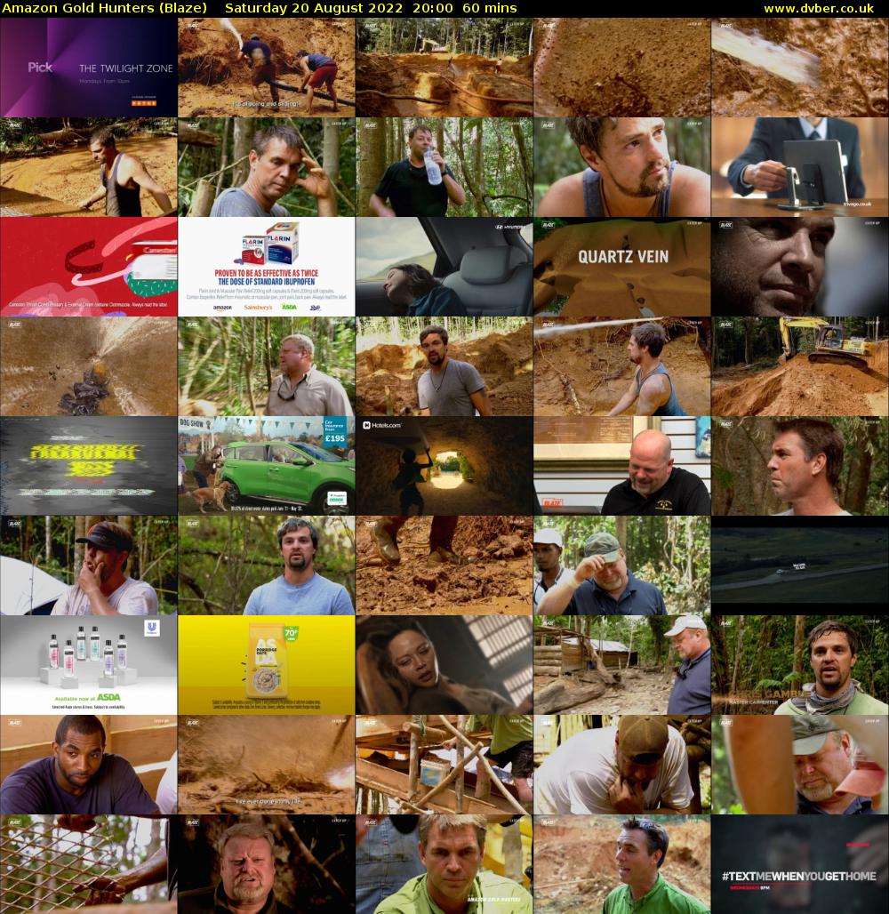 Amazon Gold Hunters (Blaze) Saturday 20 August 2022 20:00 - 21:00