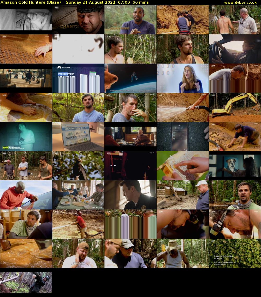 Amazon Gold Hunters (Blaze) Sunday 21 August 2022 07:00 - 08:00