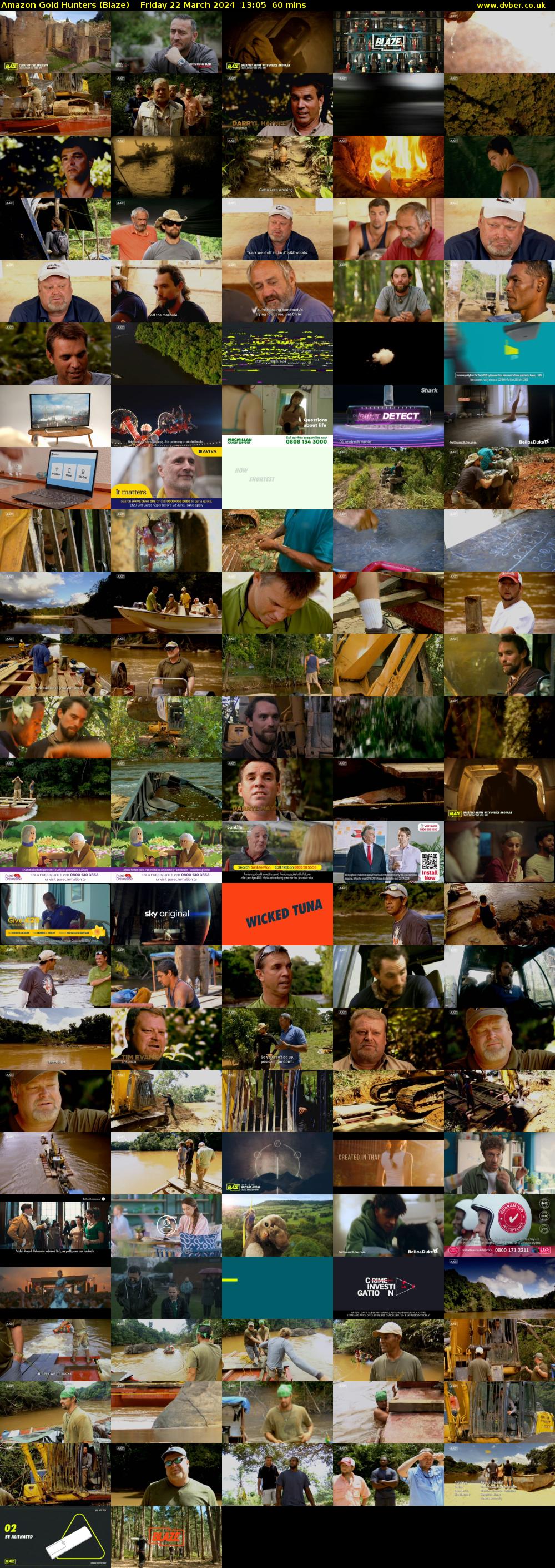 Amazon Gold Hunters (Blaze) Friday 22 March 2024 13:05 - 14:05