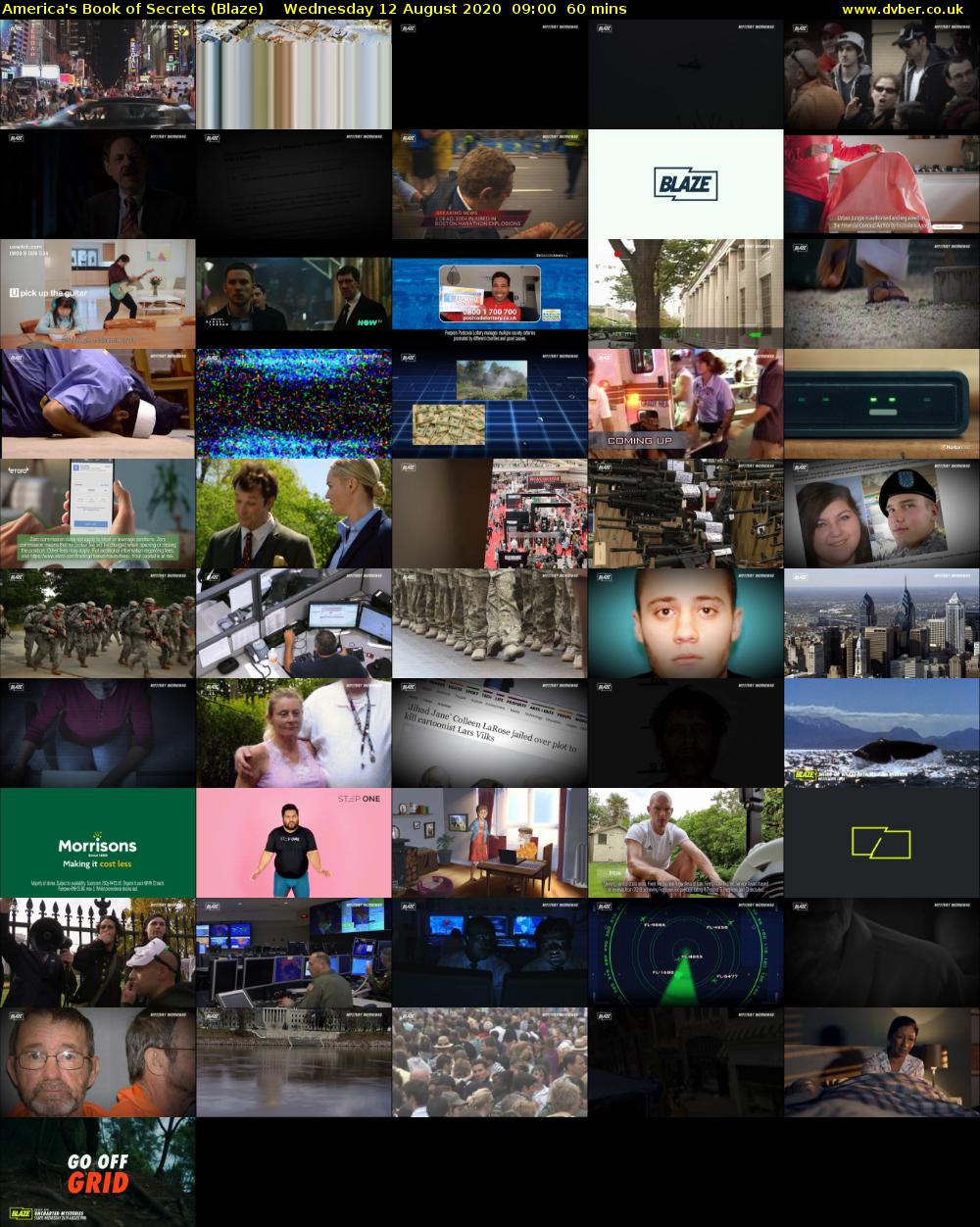 America's Book of Secrets (Blaze) Wednesday 12 August 2020 09:00 - 10:00