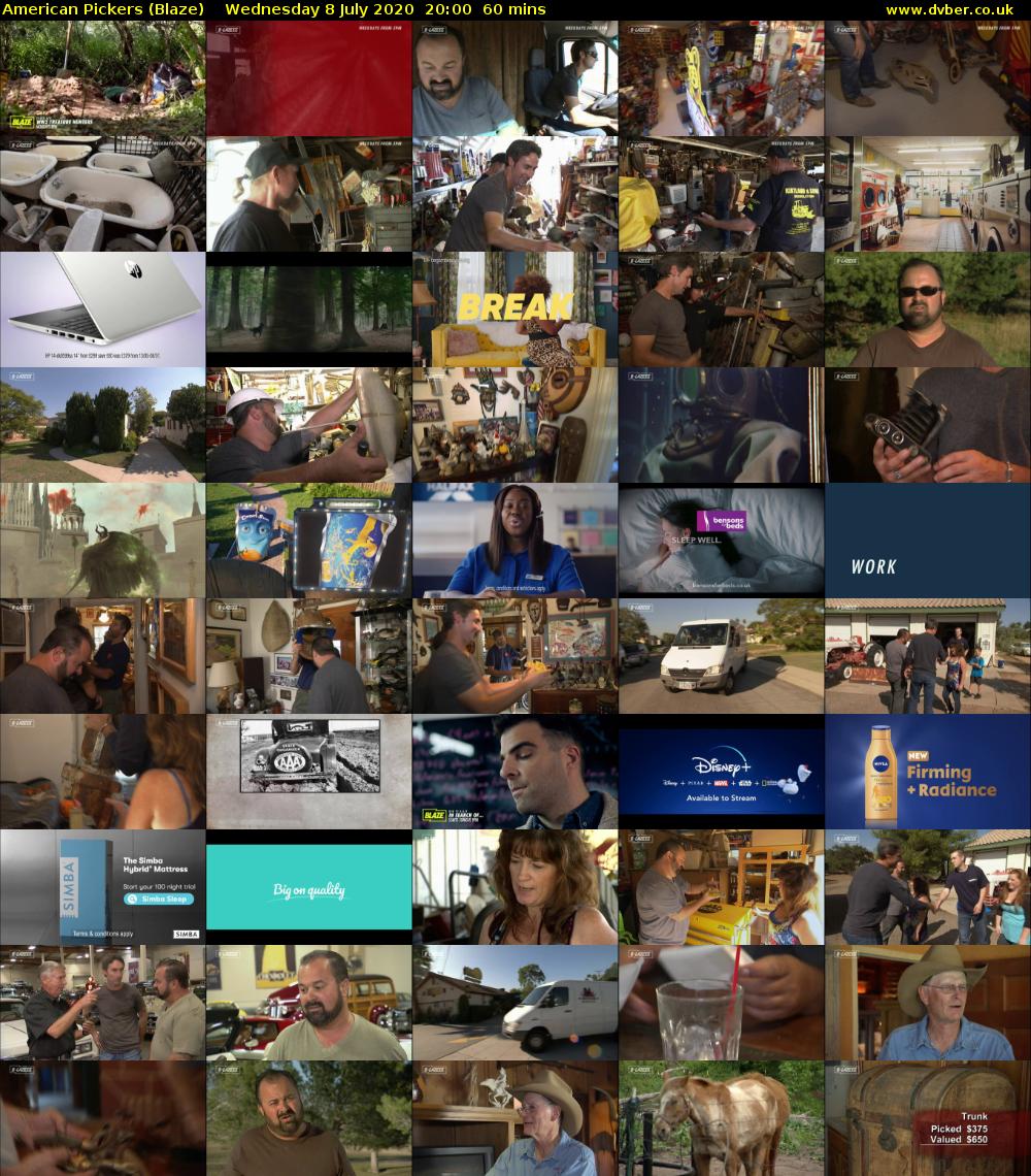 American Pickers (Blaze) Wednesday 8 July 2020 20:00 - 21:00
