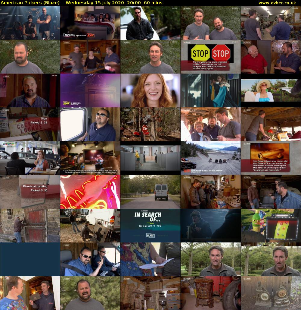 American Pickers (Blaze) Wednesday 15 July 2020 20:00 - 21:00