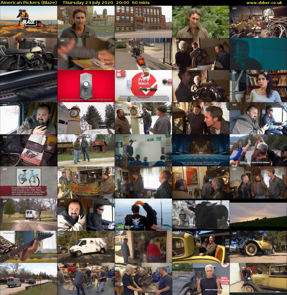 American Pickers (Blaze) Thursday 23 July 2020 20:00 - 21:00
