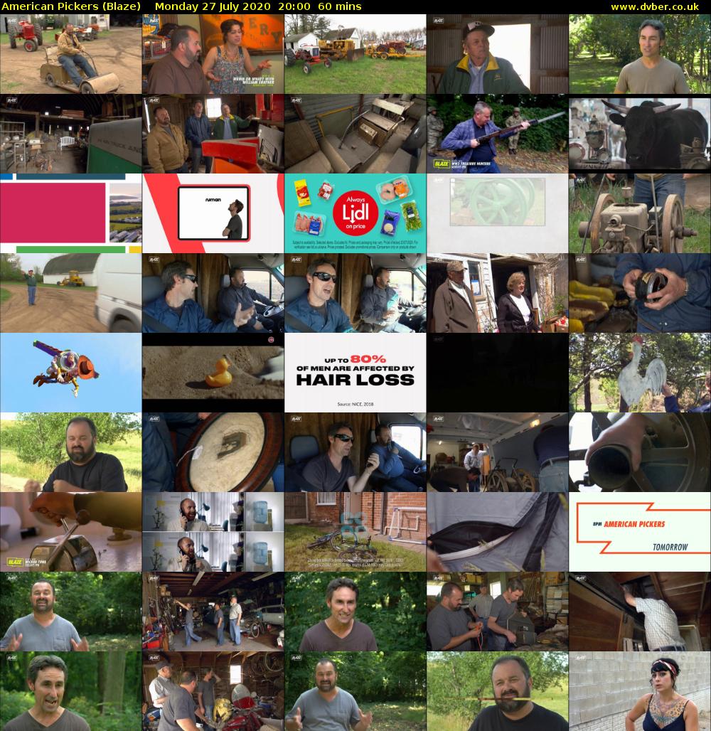 American Pickers (Blaze) Monday 27 July 2020 20:00 - 21:00