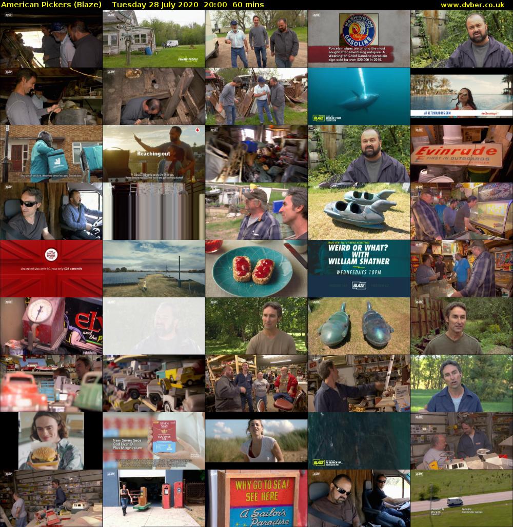 American Pickers (Blaze) Tuesday 28 July 2020 20:00 - 21:00