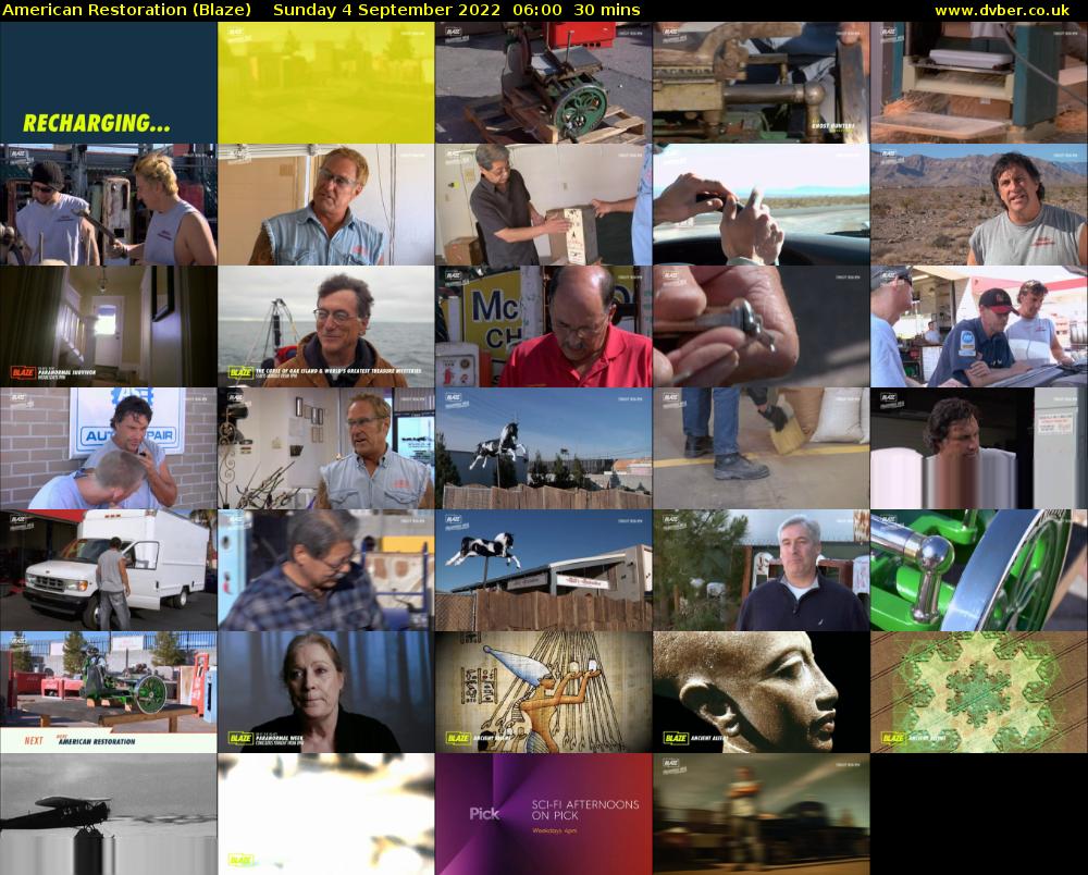 American Restoration (Blaze) Sunday 4 September 2022 06:00 - 06:30