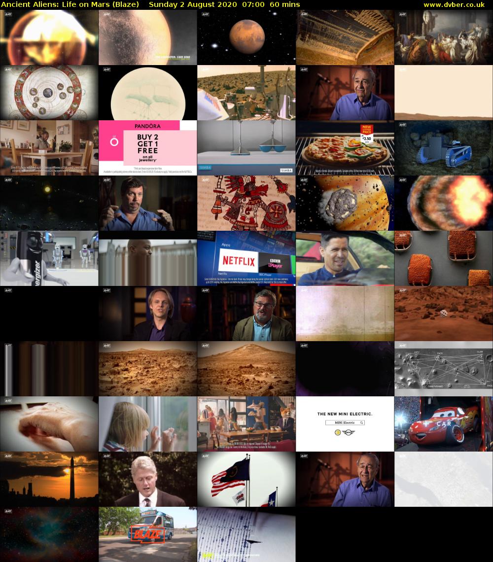 Ancient Aliens: Life on Mars (Blaze) Sunday 2 August 2020 07:00 - 08:00