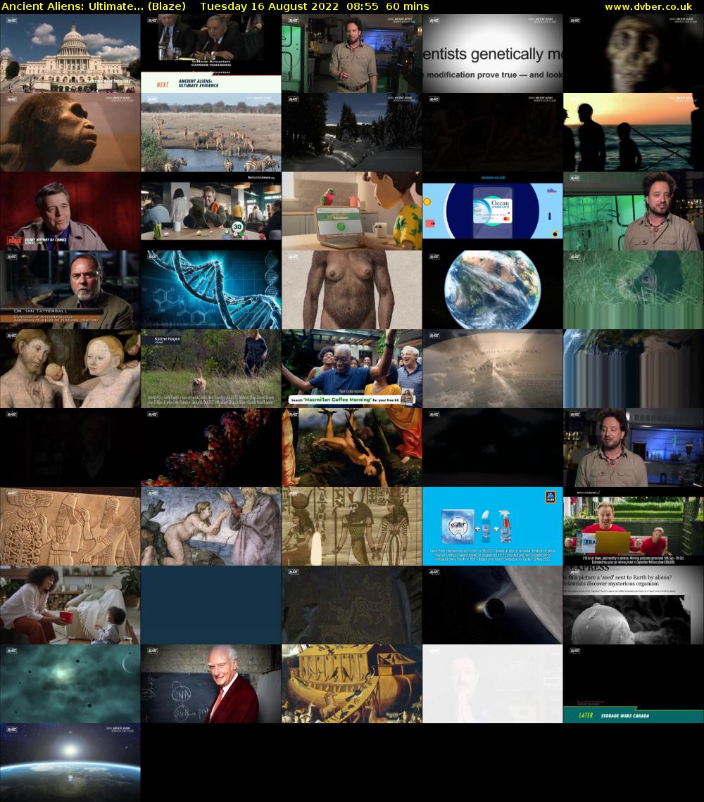 Ancient Aliens: Ultimate... (Blaze) Tuesday 16 August 2022 08:55 - 09:55