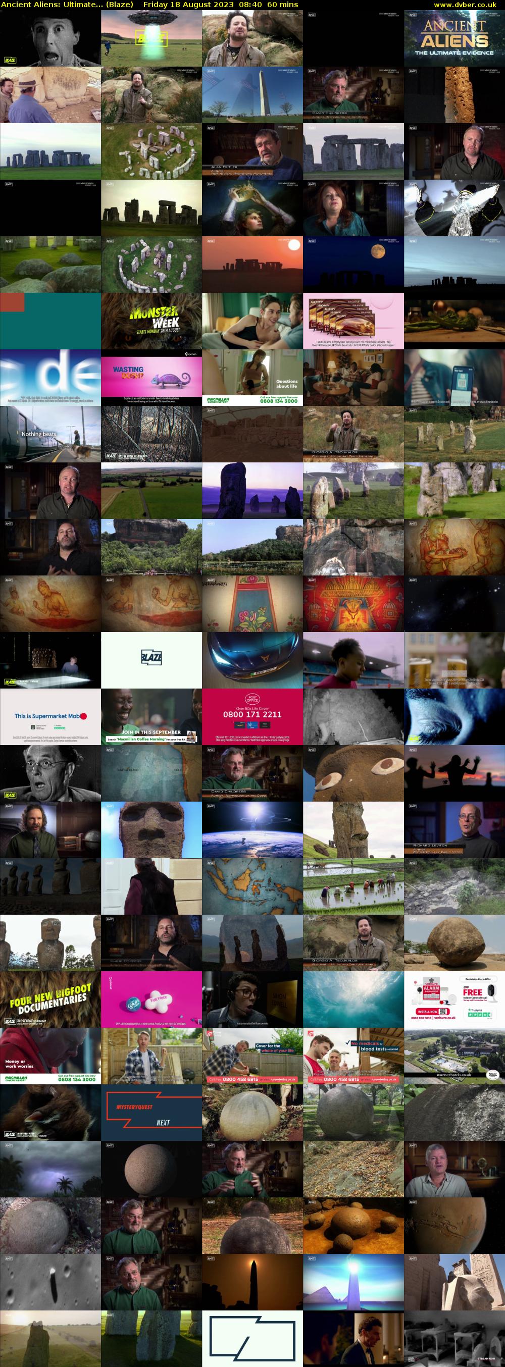 Ancient Aliens: Ultimate... (Blaze) Friday 18 August 2023 08:40 - 09:40