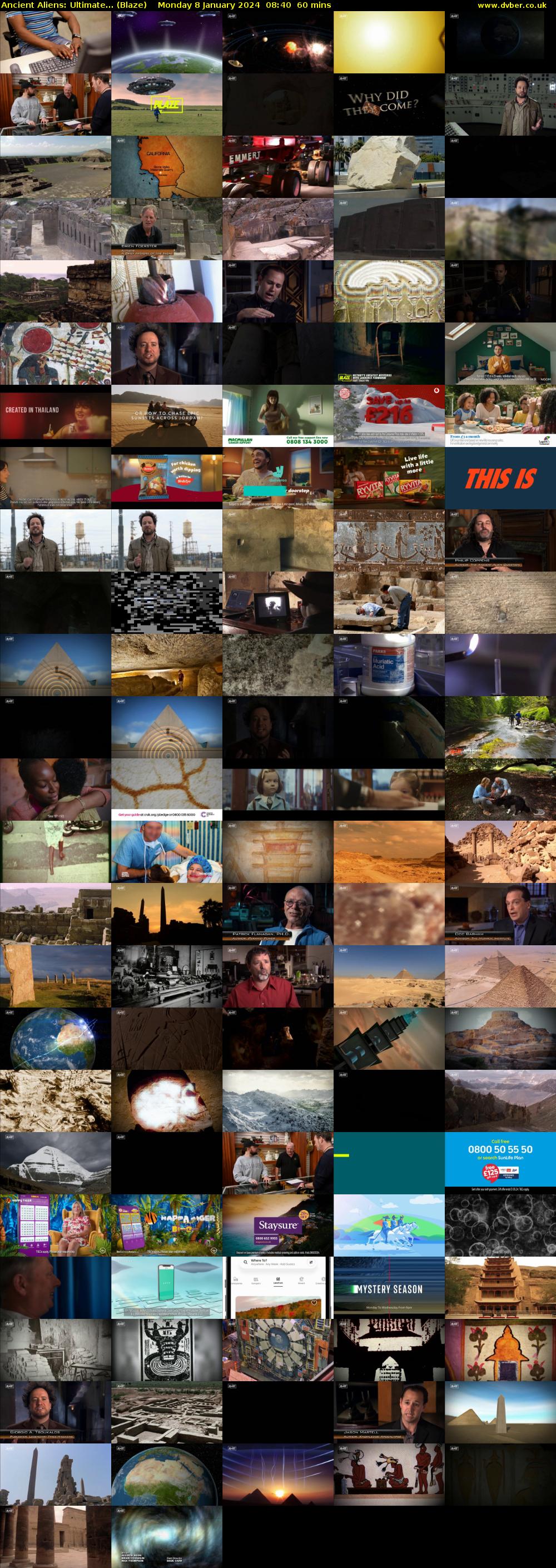 Ancient Aliens: Ultimate... (Blaze) Monday 8 January 2024 08:40 - 09:40