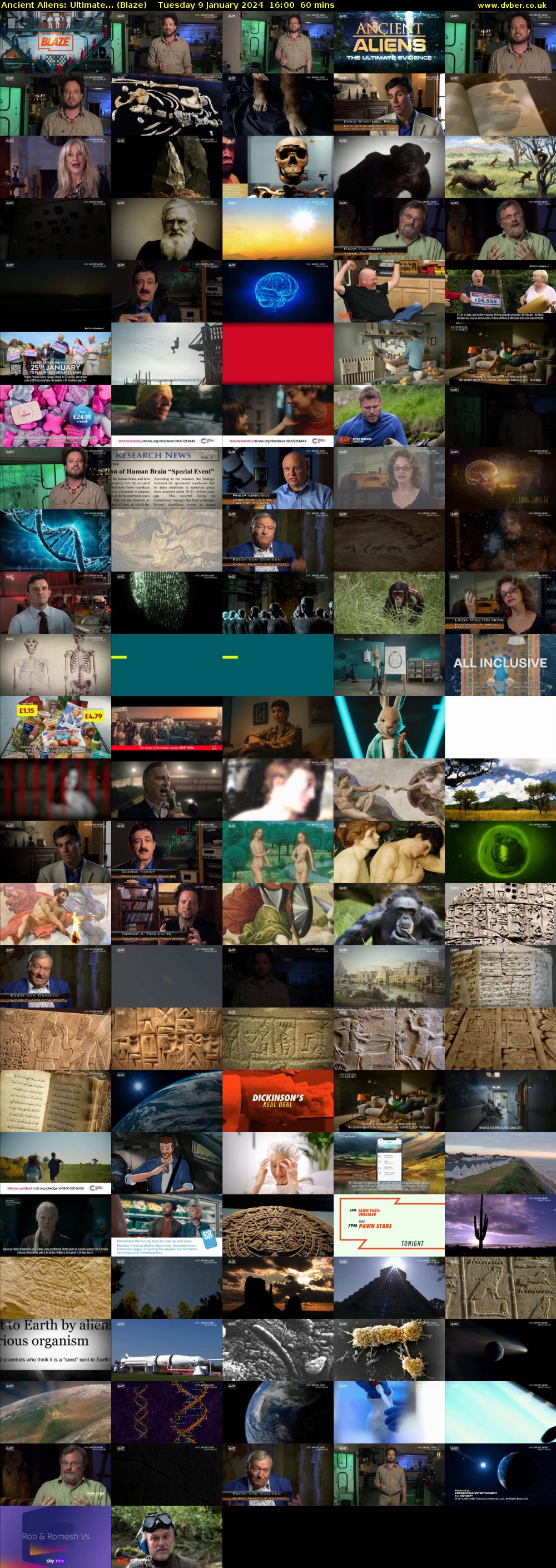 Ancient Aliens: Ultimate... (Blaze) Tuesday 9 January 2024 16:00 - 17:00