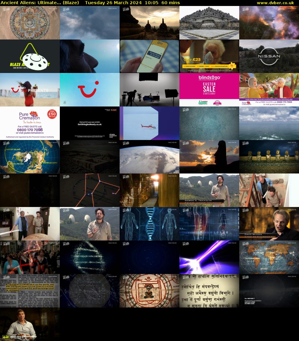 Ancient Aliens: Ultimate... (Blaze) Tuesday 26 March 2024 10:05 - 11:05