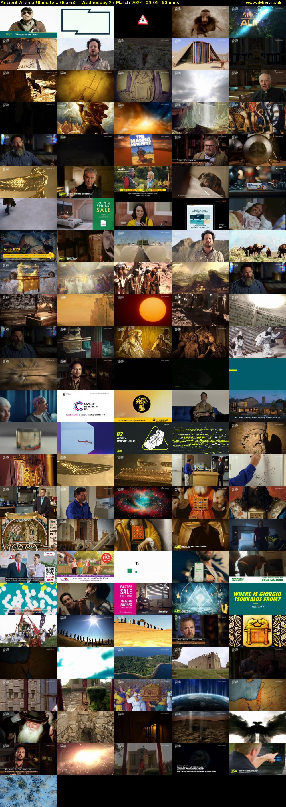 Ancient Aliens: Ultimate... (Blaze) Wednesday 27 March 2024 09:05 - 10:05