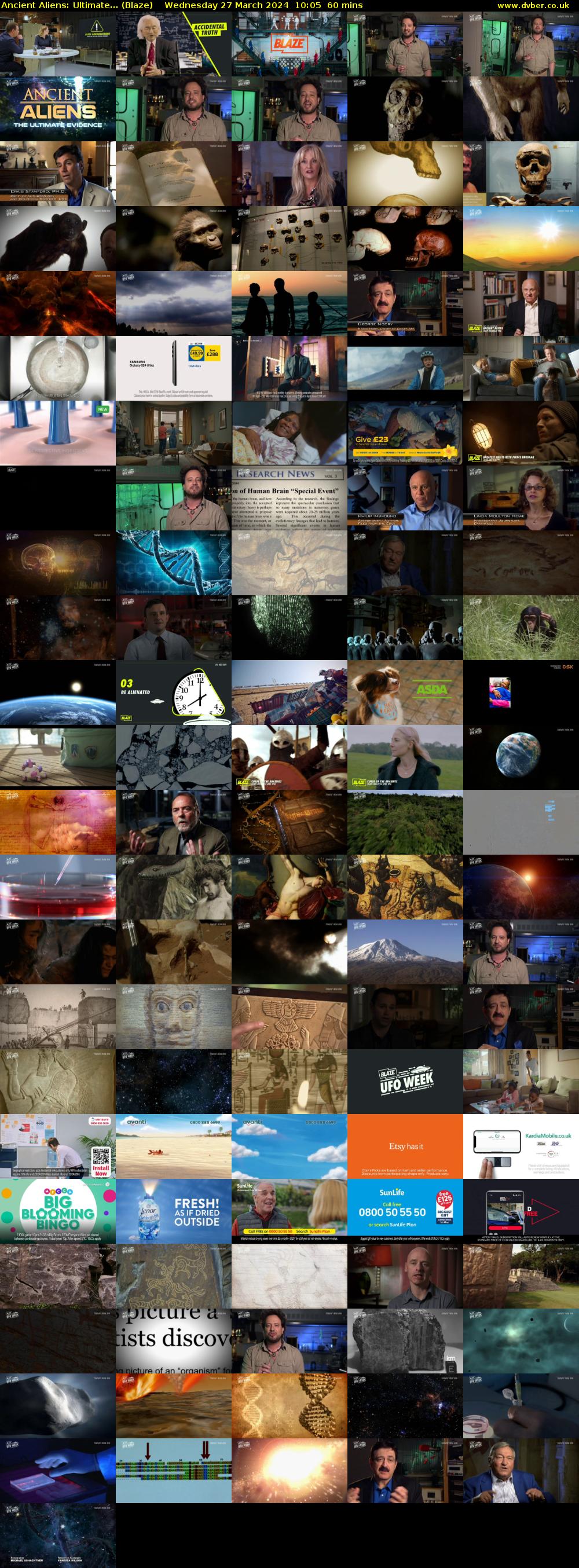 Ancient Aliens: Ultimate... (Blaze) Wednesday 27 March 2024 10:05 - 11:05