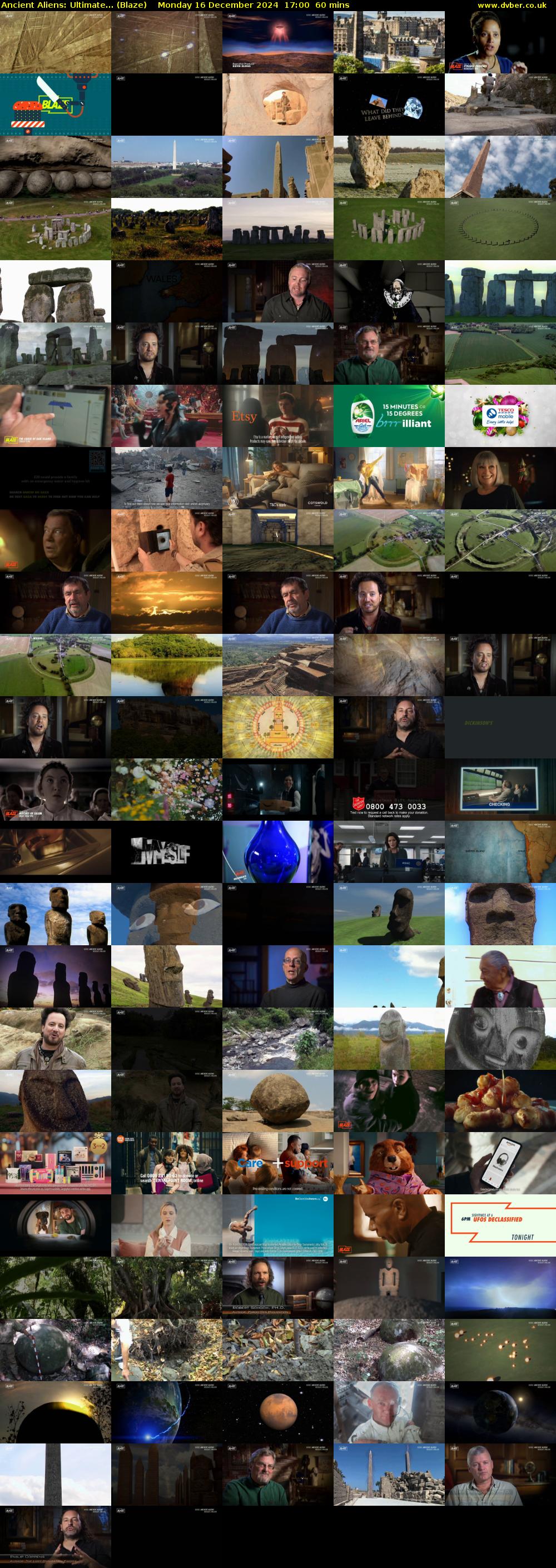 Ancient Aliens: Ultimate... (Blaze) Monday 16 December 2024 17:00 - 18:00