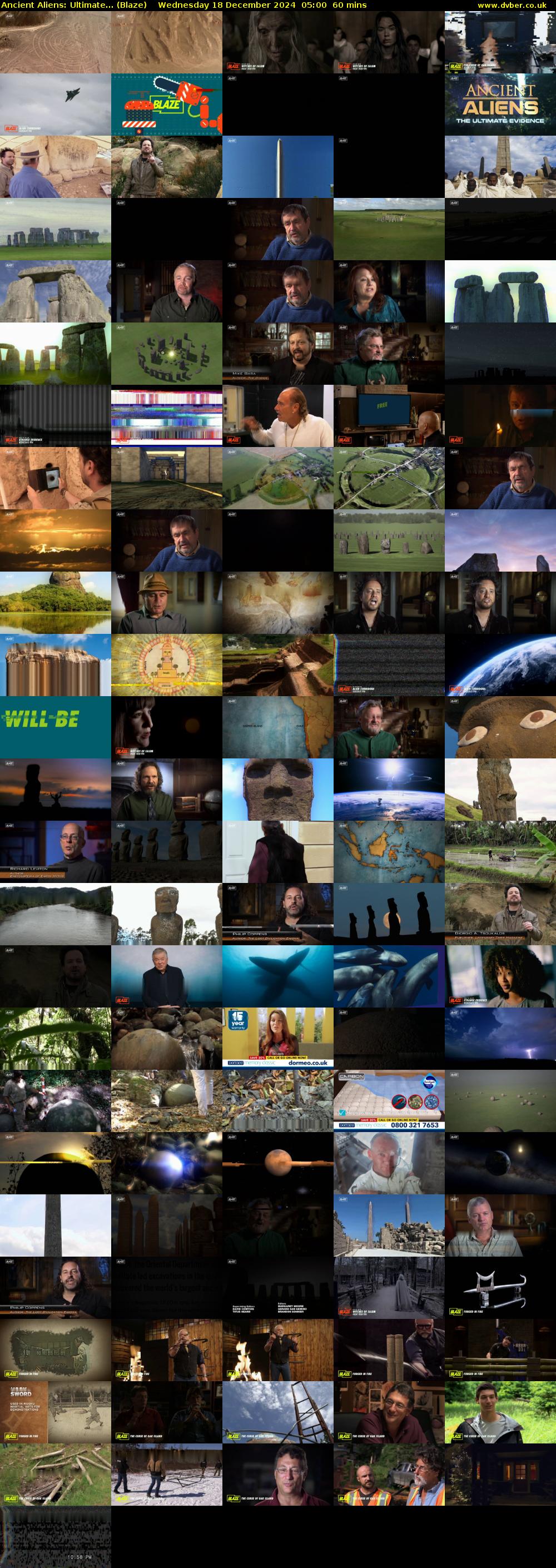 Ancient Aliens: Ultimate... (Blaze) Wednesday 18 December 2024 05:00 - 06:00