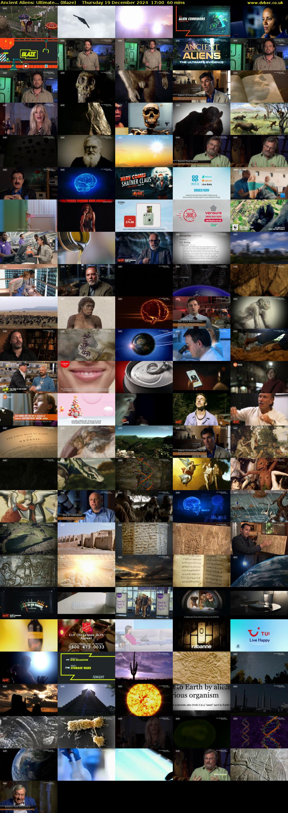 Ancient Aliens: Ultimate... (Blaze) Thursday 19 December 2024 17:00 - 18:00