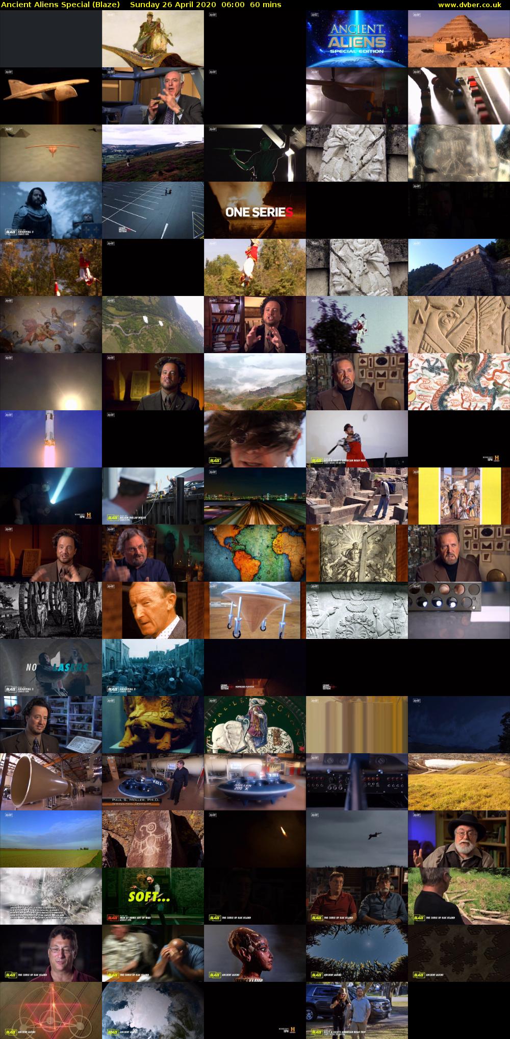 Ancient Aliens Special (Blaze) Sunday 26 April 2020 06:00 - 07:00