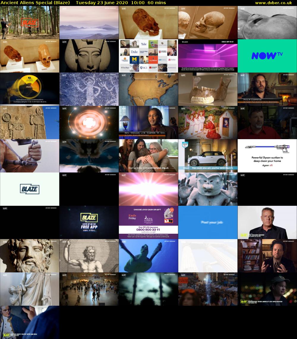 Ancient Aliens Special (Blaze) Tuesday 23 June 2020 10:00 - 11:00